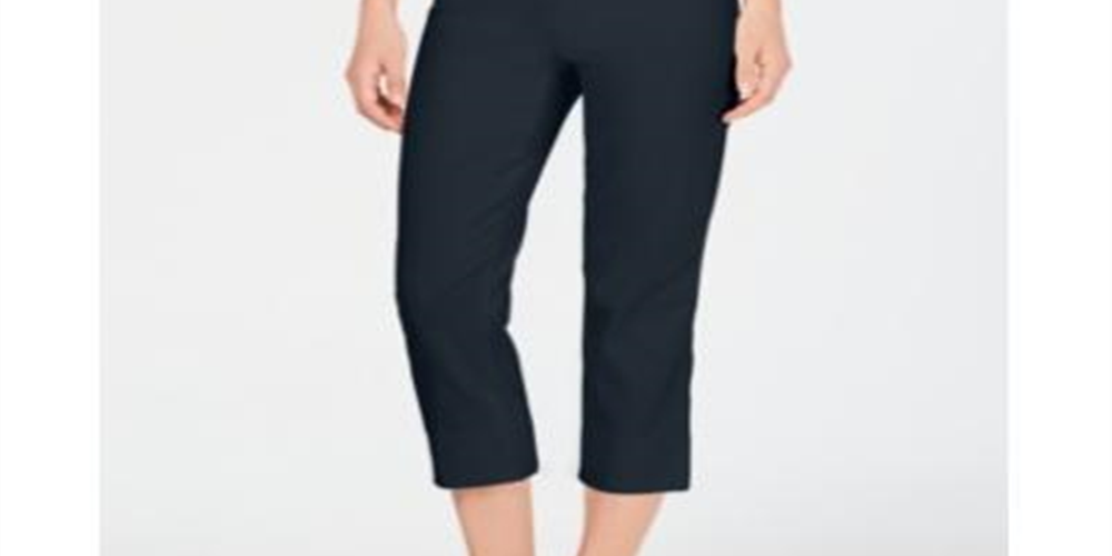 Charter Club Women's Pull on Capri Pants Deepest Blue Size 8 Petite
