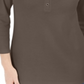 Karen Scott Women's 3/4 Sleeve Henley Shirt Coral Size Medium