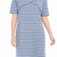 Karen Scott Women's Striped Shift Dress  Blue Size Medium