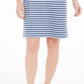 Karen Scott Women's Striped Shift Dress  Blue Size Medium