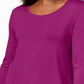 JM Collection Women's Scoop Neck Top Pink Size X-Small