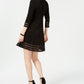 Jessica Howard Women's 3/4 Sleeve Above the Knee Dress Black Size 14 Petite