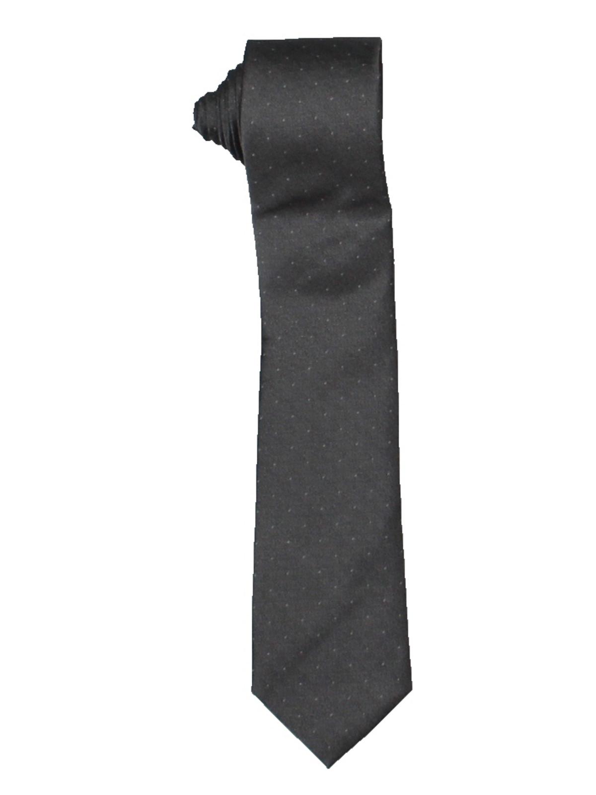 Calvin Klein Men's Sable Self tied Necktie Silver Size Regular