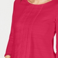 Charter Club Women's Cotton Lace Trim Top Pure Pink Size Petite Small