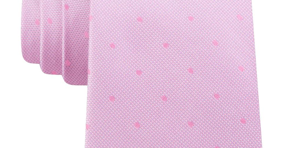 Calvin Klein Men's Silk Professional Neck Tie Pink Size Regular
