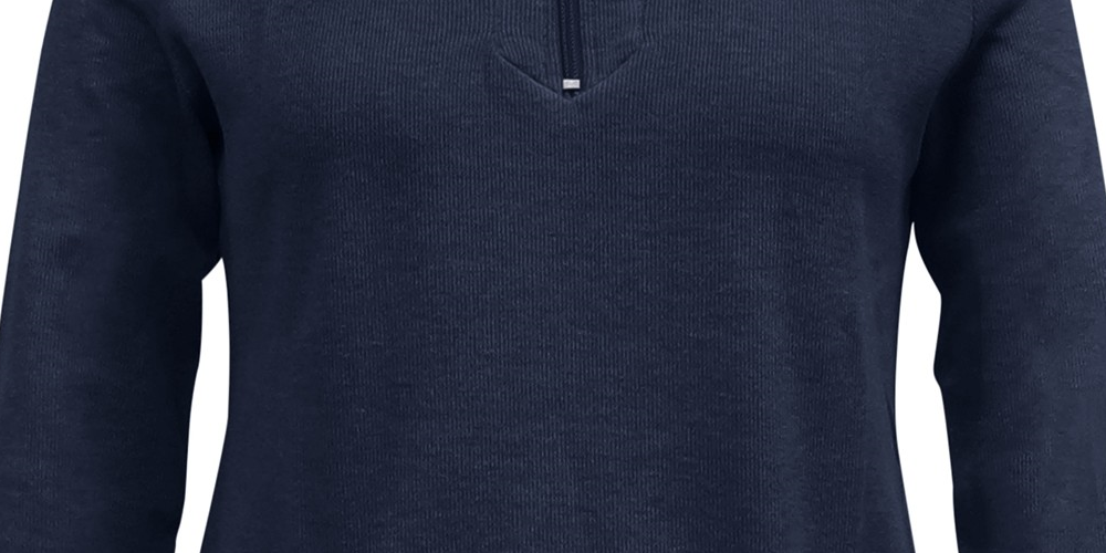 Karen Scott Women's Half Zip Top Navy Size Medium