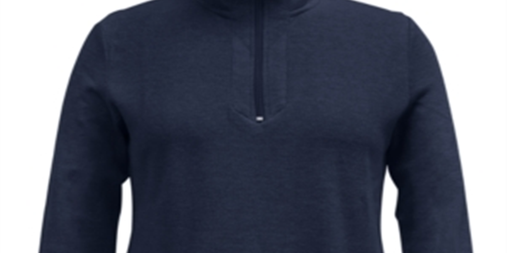 Karen Scott Women's Half Zip Top Navy Size Medium