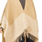 Charter Club Women's Reversible Plaid Colorblocked Topper Scarf  Brown One Size