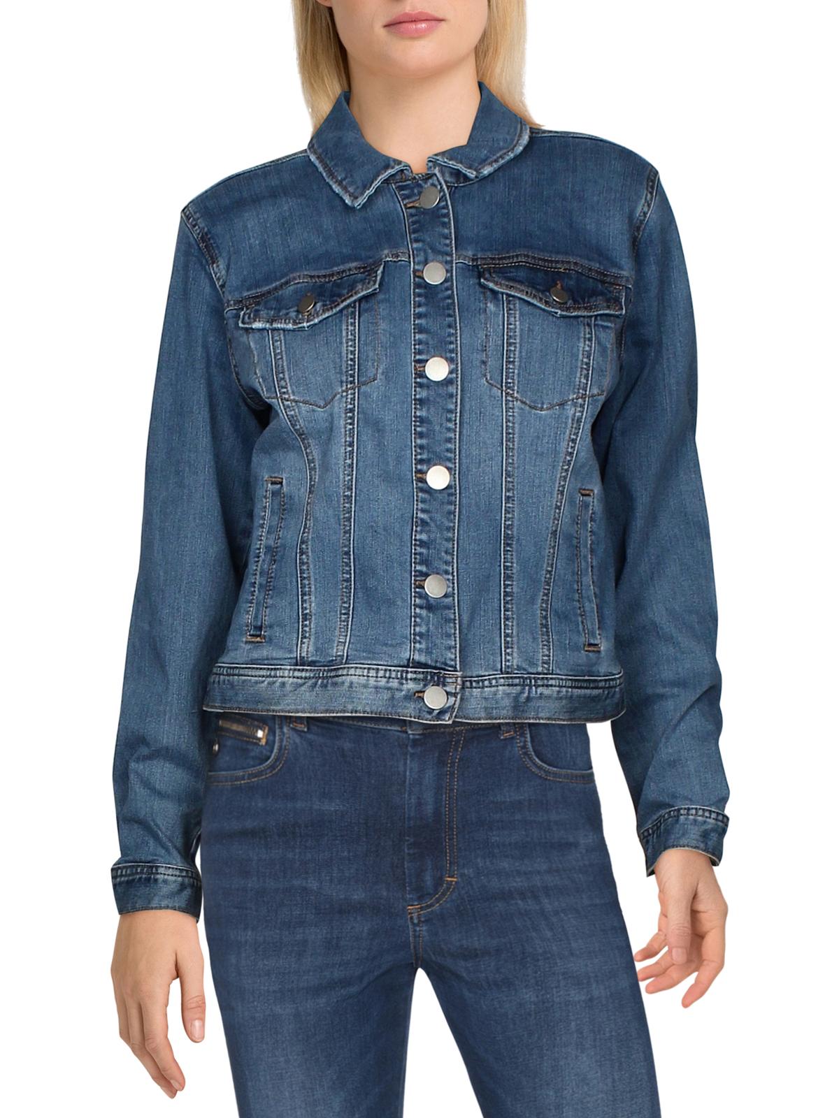Maison Jules Women's Denim Jacket Blue Size Large