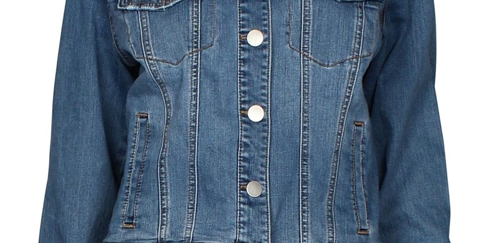 Maison Jules Women's Denim Jacket Blue Size Large
