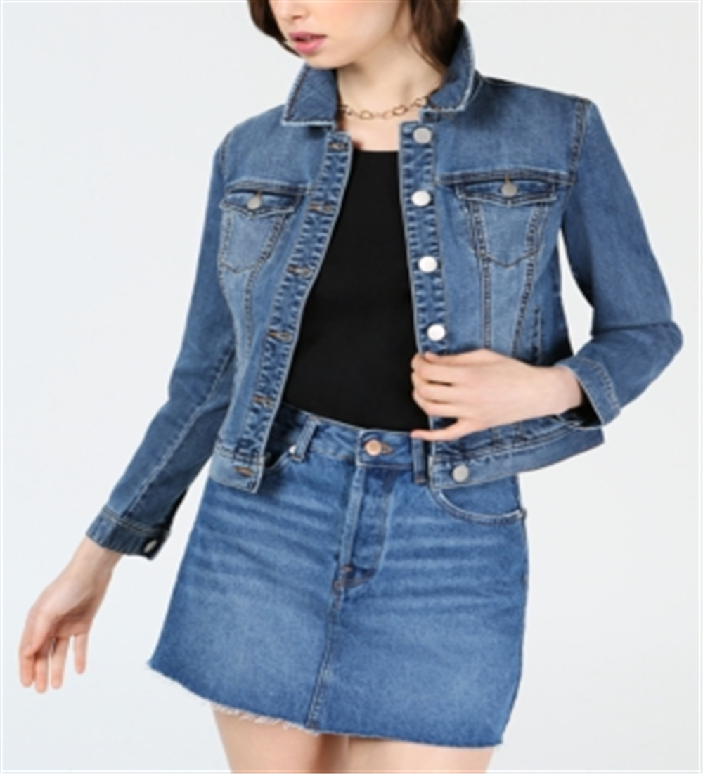 Maison Jules Women's Denim Jacket Blue Size Large