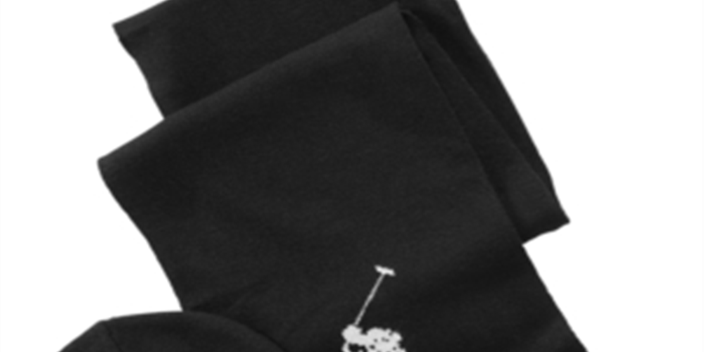 Ralph Lauren Men's Wool Blend Winter Hat & Scarf Set Black Size Regular