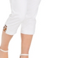 JM Collection Women's Tortoise Look Ring Tummy Control Capri Pants White Size X-Small