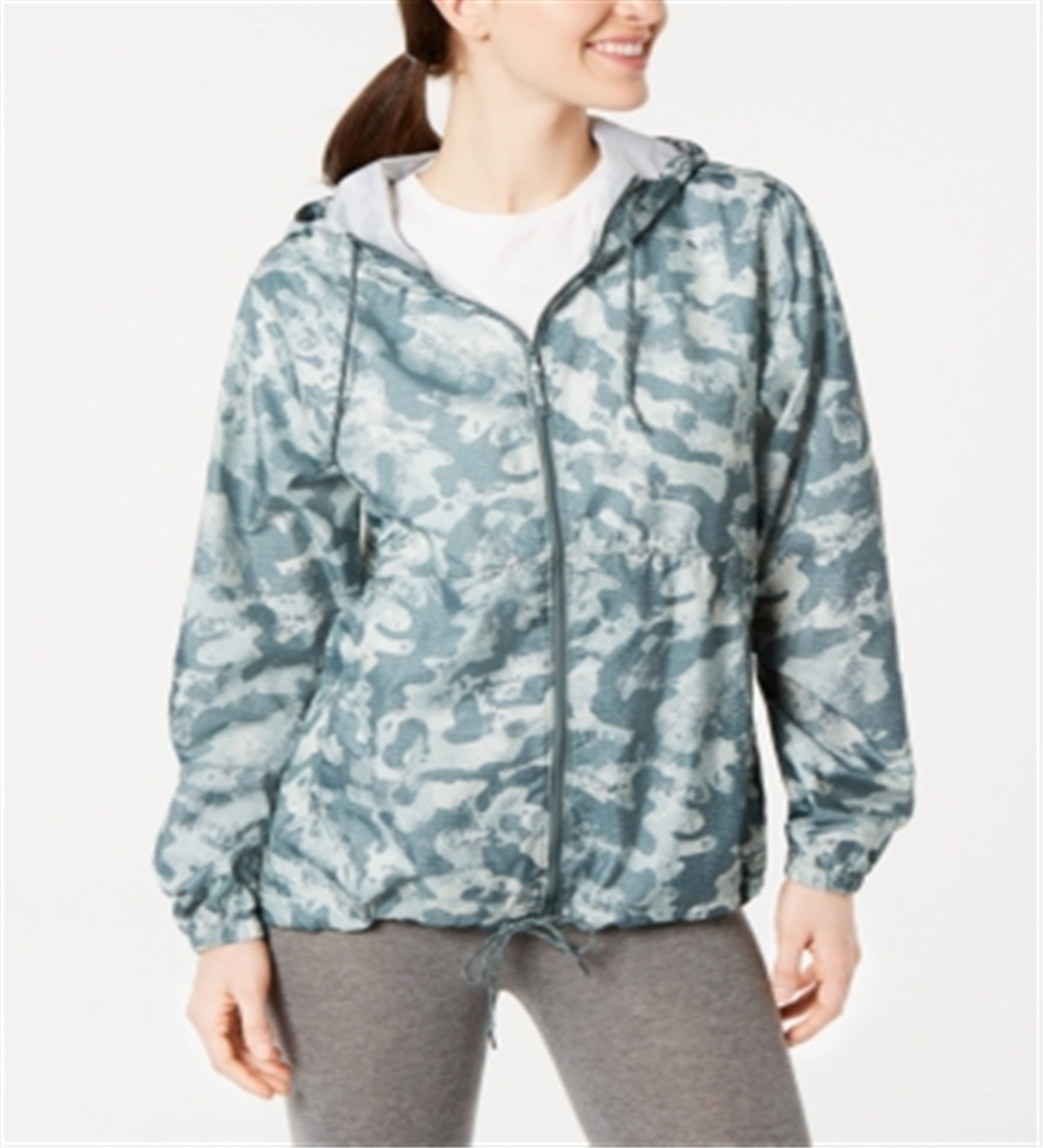 Columbia Women's Flash Forward Printed Windbreaker Green Size M