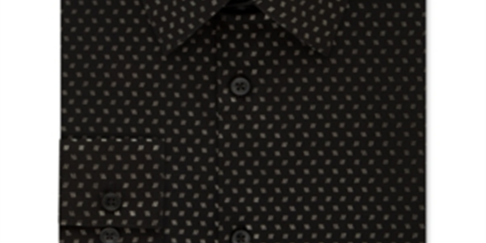 Calvin Klein Men's Extreme Slim Fit Line Print Dress Shirt Red Size XL