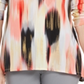 JM Collection Women's Printed Grommet Neck Top Red Size X-Small