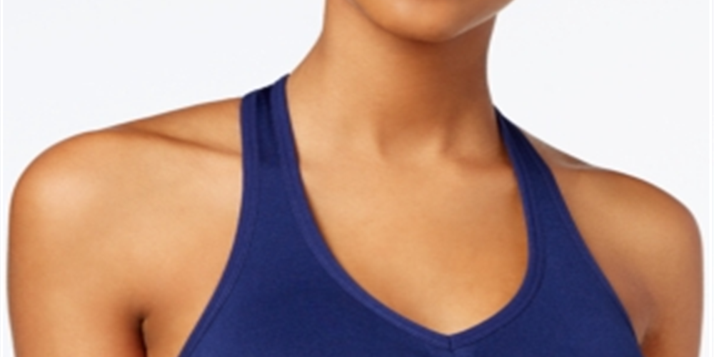 Ideology Women's Low Impact Racerback Sports Bra Blue Size Small