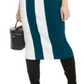 INC International Concepts Women's Colorblocked Sweater Dress Green Size Petite XL