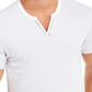 INC International Concepts Men's Striped Split Neck T-Shirt White Size Small