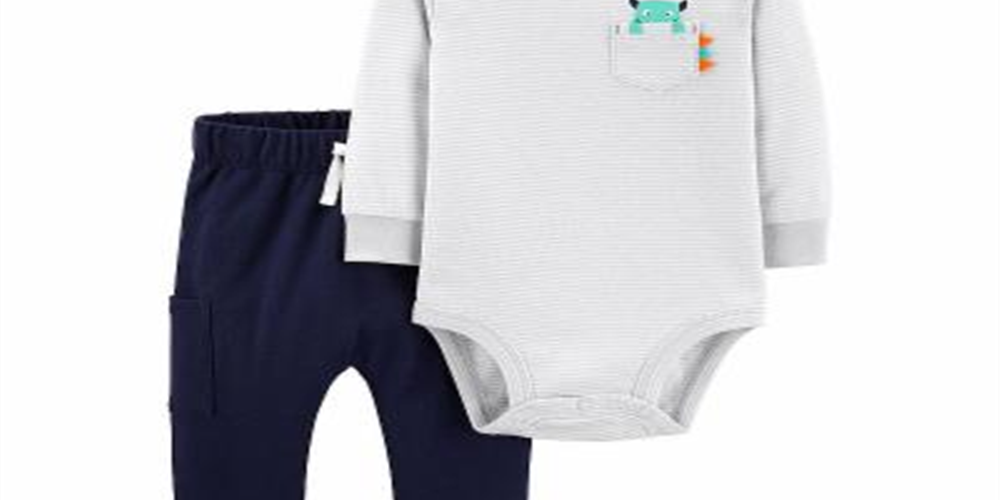 Carter's Boy's 2 Pc Bodysuit Set Baby Blue Size 9MOS