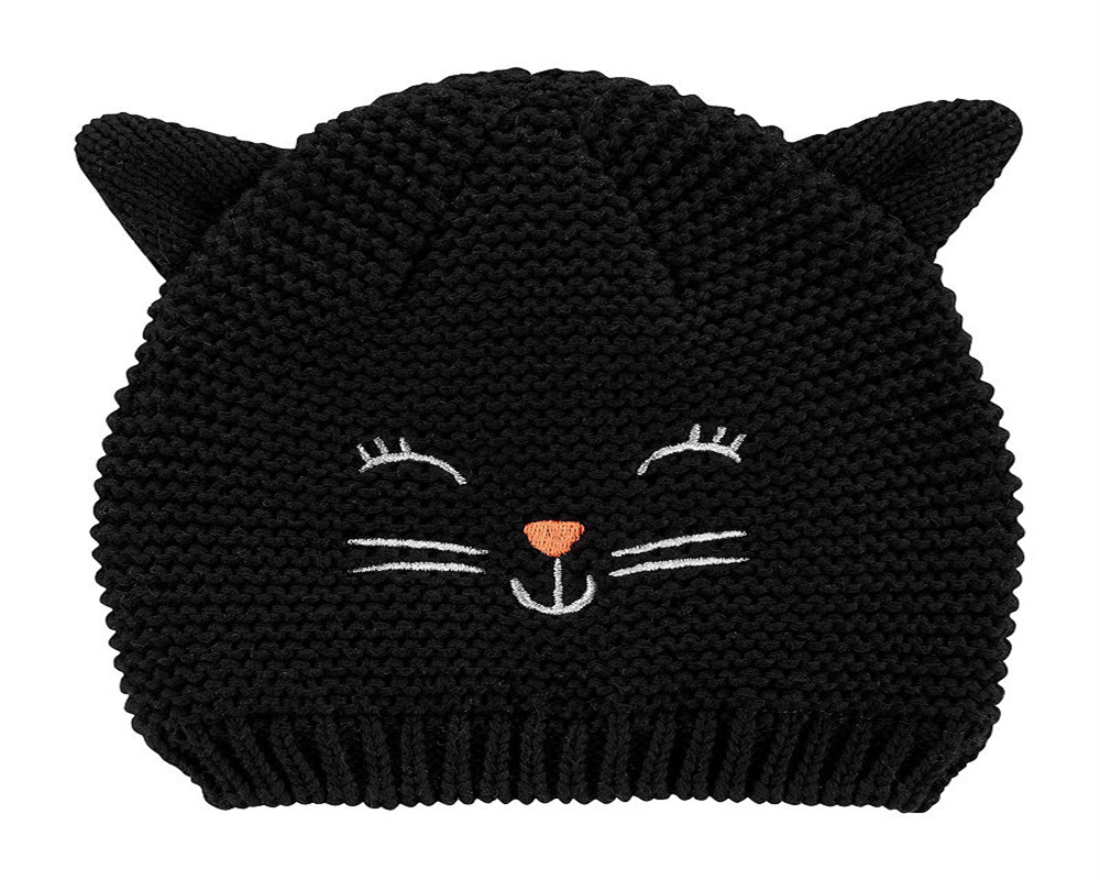 Carter's Baby Girl's Cat Hat Black Size 3-9M