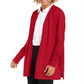 Charter Club Women's Open Front Cardigan Red Size Small