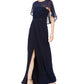Adrianna Papell Women's  Embellished Ruched Formal Dress Blue Size 8
