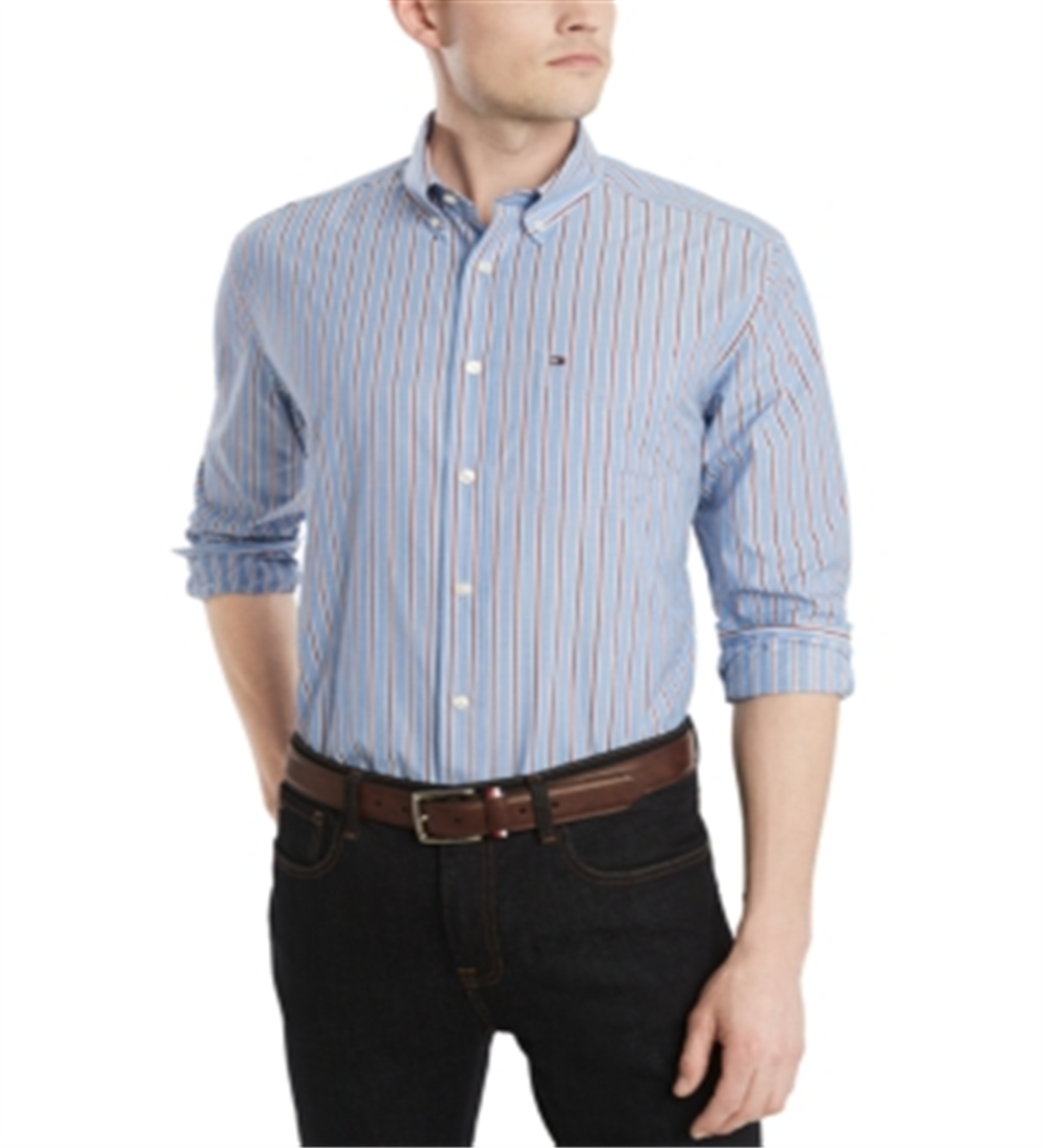 Tommy Hilfiger Men's Classic Fit Shirt Blue Size XS