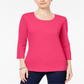Karen Scott Women's Scoop Neck Top Pink Size XX-Large