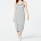 Superdry Women's Alex Logo Print MIDI Dress Gray Size 12
