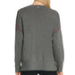 DKNY Women's Long Sleeve Crew Neck Sweater Gray Size X-Large