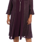 R & M Richards Women's Necklace Dress & Sparkle Jacket Black Size 0