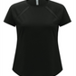 Ideology Women's Textured Mesh TrimTop Black- Size S