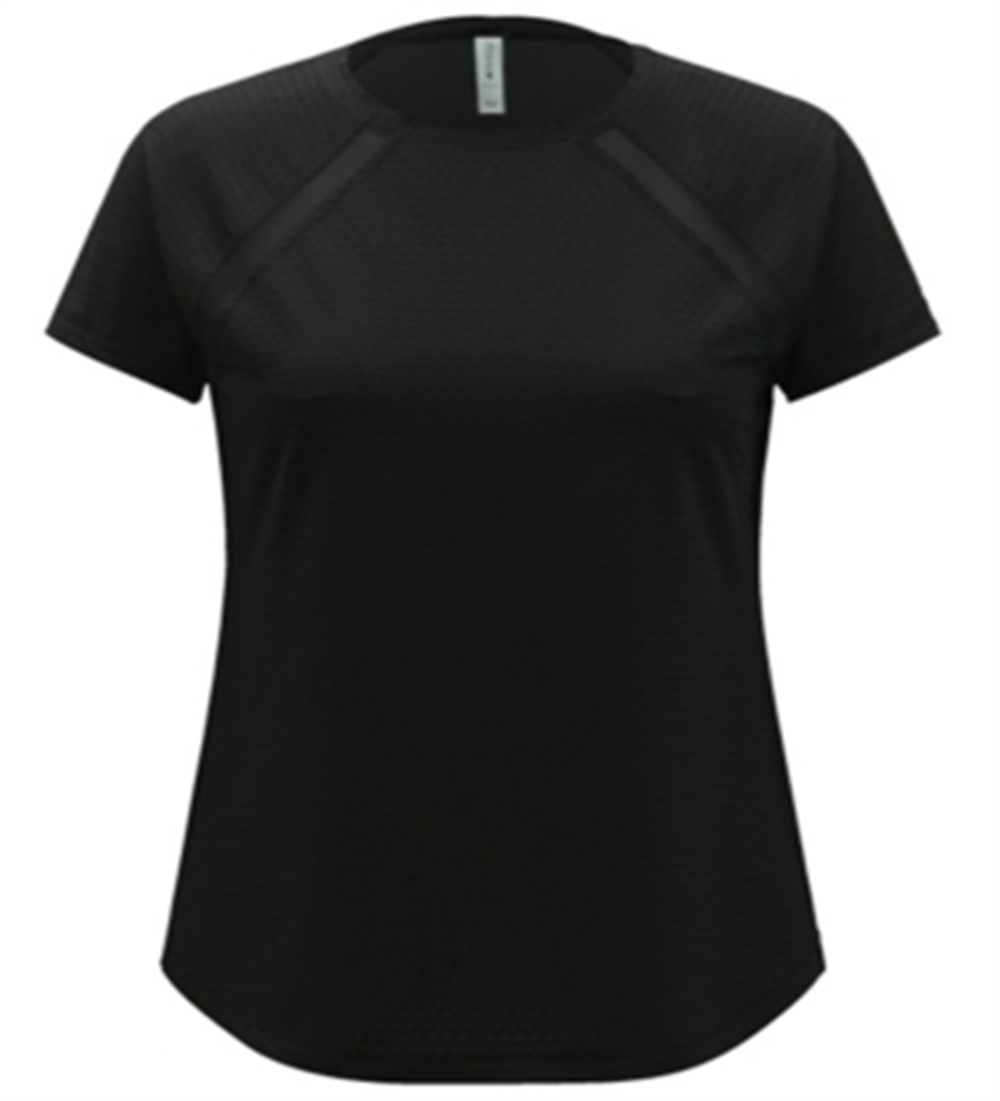 Ideology Women's Textured Mesh TrimTop Black- Size S
