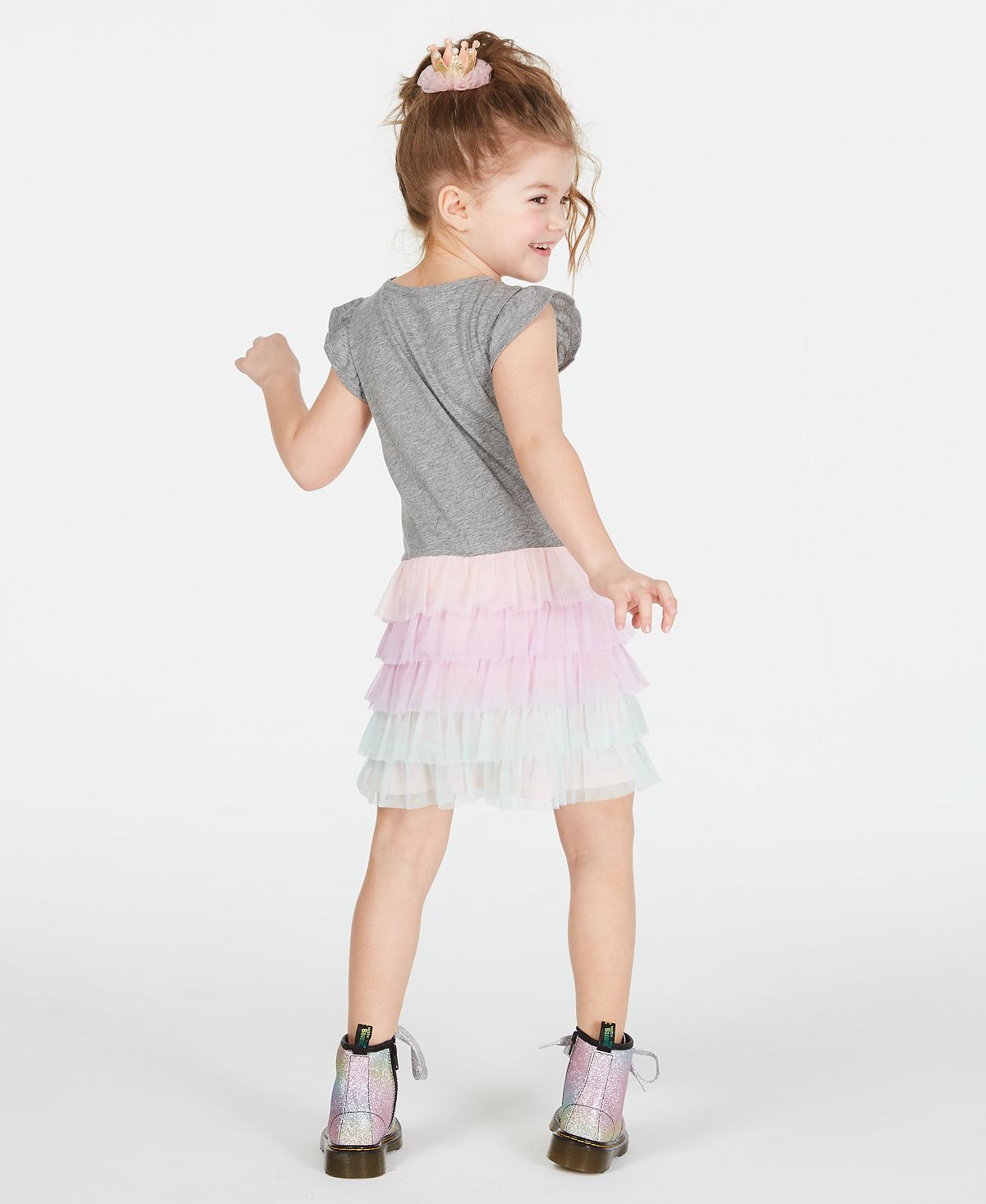 Epic Threads Toddler Girl's Birthday Tulle Dress Gray Size 4T