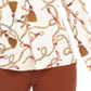 Bar III Women's Printed Pleated Top Brown Size XX-Small