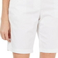 Karen Scott Women's Curved Pocket Shorts White Size 16