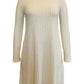 Style & Co Women's Long Sleeve Scoop Neck Above the Knee Wear to Work Shift Dress White Size Medium