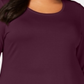 JM Collection Women's Plus Scoopneck Top Berry Size 0X