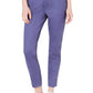 Maison Jules Women's Flat Front Ankle Chino Stretch Pants Blue Size 12