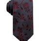 Ryan Seacrest Distinction Men's Jackson Silk Blend Floral Neck Tie Gray Size One Size