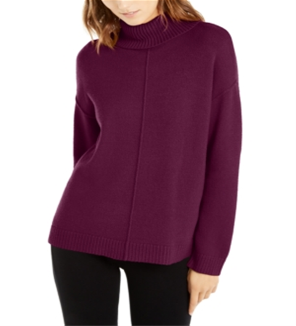 Alfani Women's Malbec Turtleneck SeaSweaters Red  Size Medium