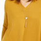 Style & Co Women's V Neck Tunic Sweater Yellow Size XS