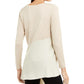 Alfani Women's Metallic Colorblock Pullover Top Brown Size Medium