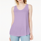 Maison Jules Women's Scoop Neck Tank Top Gray Size X-Large