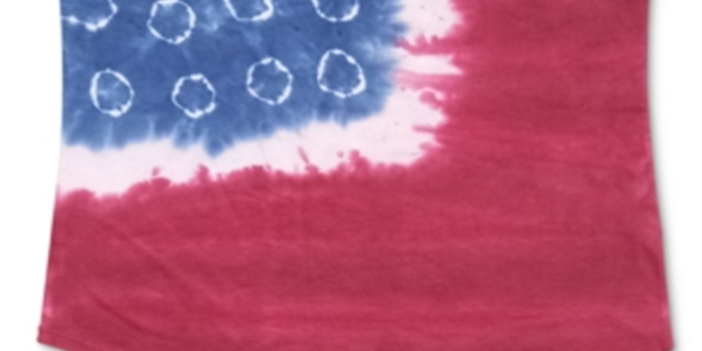Style & Co Women's Tye Dyed American Flag T-Shirt Purple Size Small