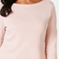Charter Club Women's Pima Cotton Boat Neck Button Shoulder Top Pink Size XX-Large