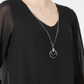 JM Collection Women's Chiffon Tie Cuff Top Black Size Petite S