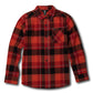 Volcom Big Boy's Cotton Modern Fit Flannel Plaid Shirt Brown Size 2XL