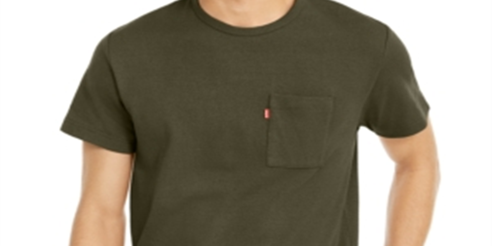 Levi's Men's Heavyweight Pocket T-Shirt Green Size Large